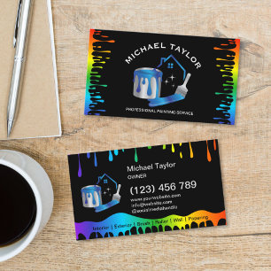 Modern Professional Painting Service Decoration Business Card