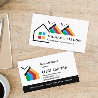 Modern Professional Painting Service Decoration Business Card