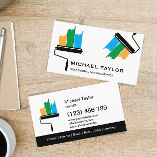 Modern Professional Painting Service Decoration Business Card
