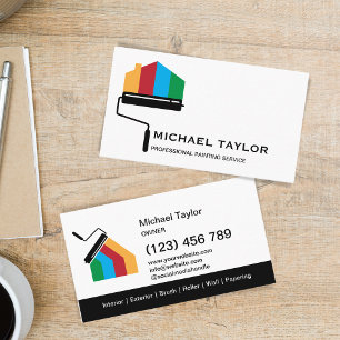 Modern Professional Painting Service Decoration Business Card