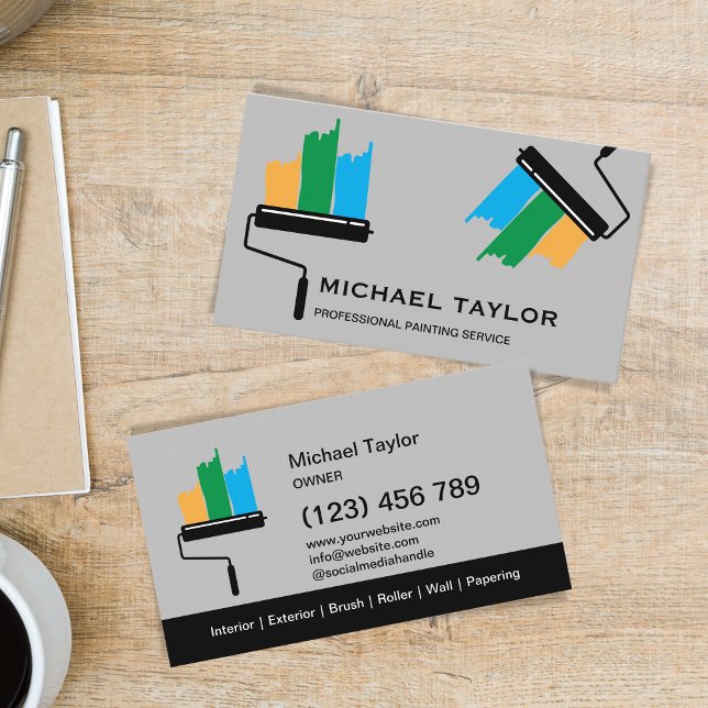 Modern Professional Painting Service Decoration Business Card (Creator Uploaded)