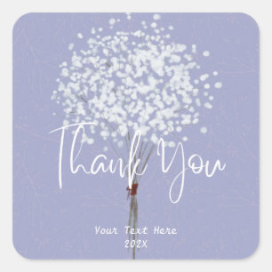 Modern Professional Pastel Thank You Square Sticker