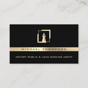 Modern professional pen logo business card