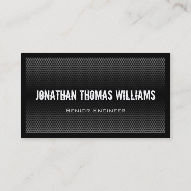 Modern Professional Perforated Metal Business Card (Front)