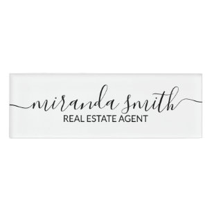 Modern Professional Personalised Name Tag