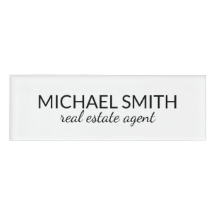 Modern Professional Personalised Name Tag