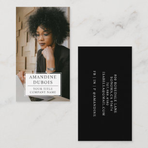 Modern Professional Photo Business Card