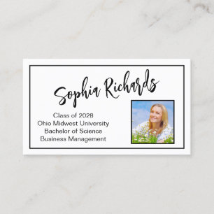 Modern Professional Photo Graduate Introduction  Business Card