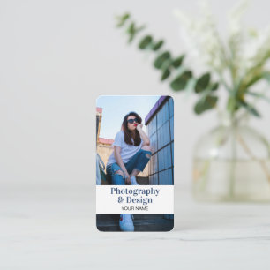 Modern Professional Photo QR Code Business Card