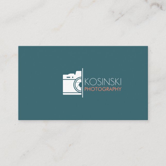 Modern Professional Photographer Business Card (Front)