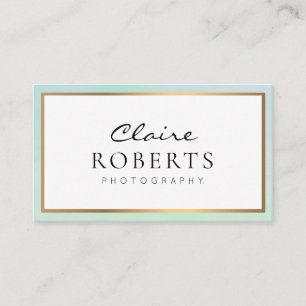 modern professional   photographer business card