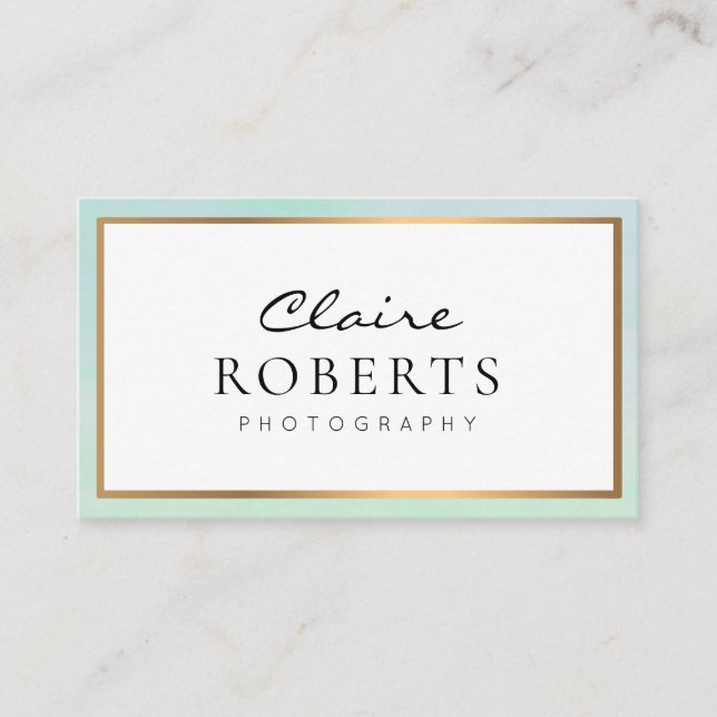 modern professional | photographer business card (Front)