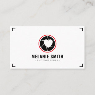 Modern professional photographer shutter logo business card