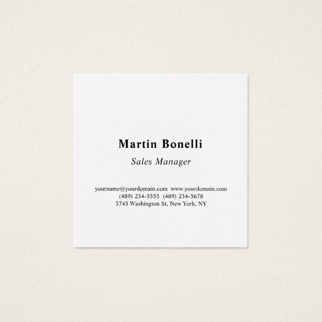 Modern Professional Plain Black & White Classical (Front)