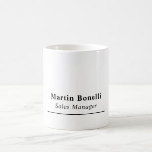 Modern Professional Plain Black & White Classical Coffee Mug