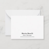 Modern Professional Plain Black & White Name Title