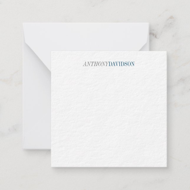 Modern Professional Plain Minimalist Design Card (Front)