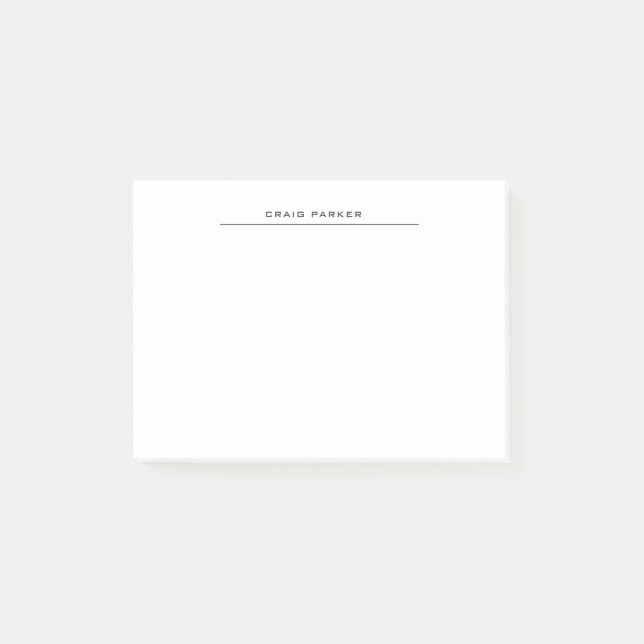 Modern Professional Plain Simple Minimalist Post-it Notes (Front)