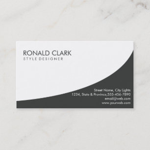 Modern Professional Plain Simple White Elegant Business Card