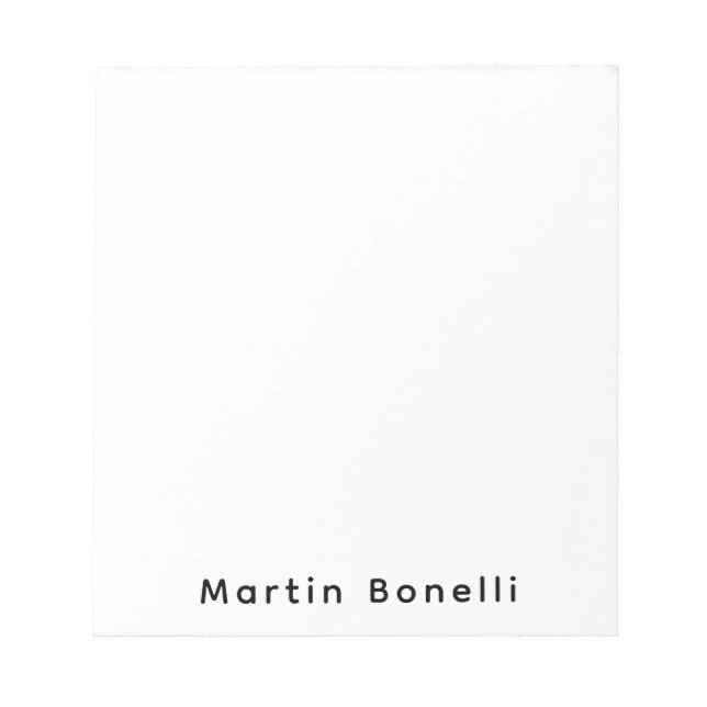 Modern Professional PlainCustom Own Name Notepad (Front)