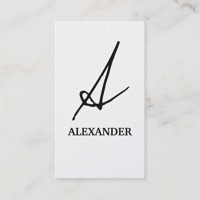 Modern Professional Platinum Business Card (Front)