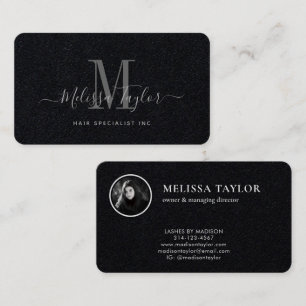 Modern Professional Premium Black Signature Business Card