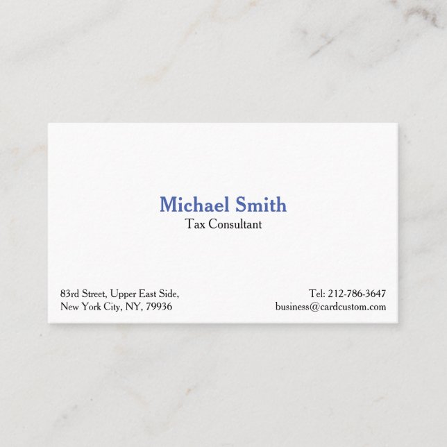 Modern Professional Premium Thick Business Card (Front)