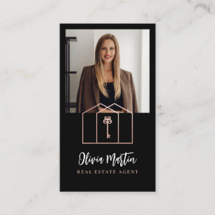 Modern Professional Real Estate Photo & Logo Business Card