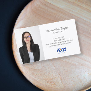 Modern Professional Realtor Real Estate Add Photo Business Card