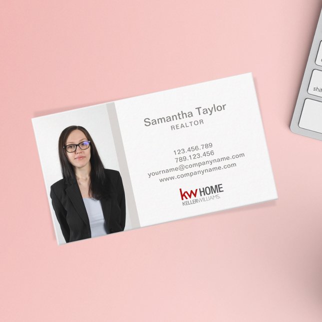 Modern Professional Realtor Real Estate Add Photo Business Card (Creator Uploaded)
