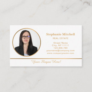 Modern, Professional, Realtor, Real Estate, Photo Business Card
