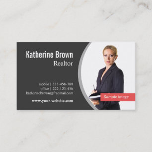 Modern Professional Realtor Real Estate, Photo Business Card