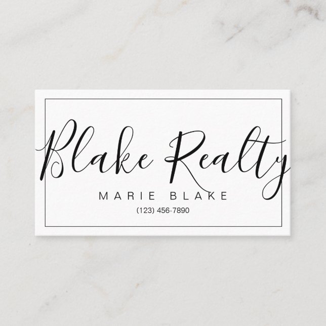 Modern Professional Realtor Realty Business Card (Front)