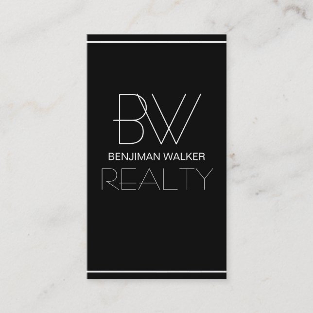 Modern Professional Realty Business Card (Front)