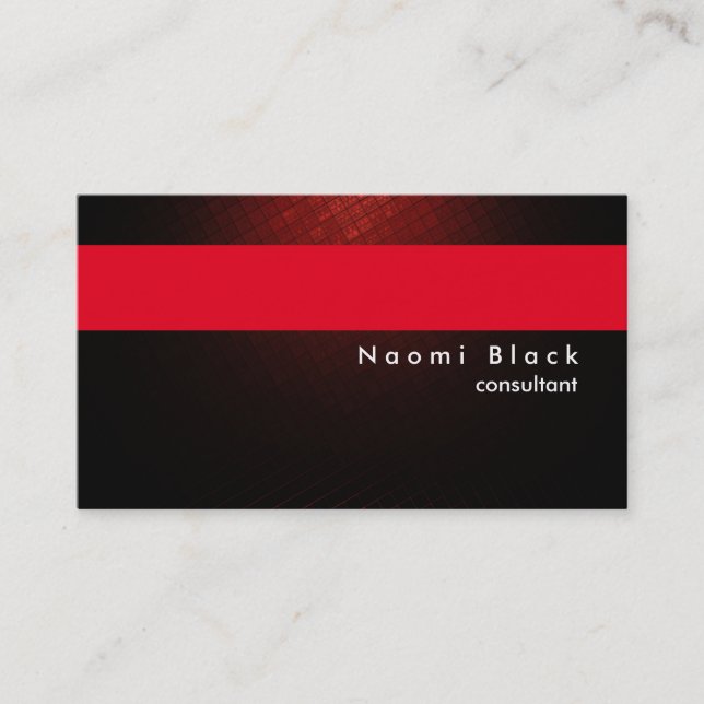 Modern Professional Red Brown Consultant Manager Business Card (Front)