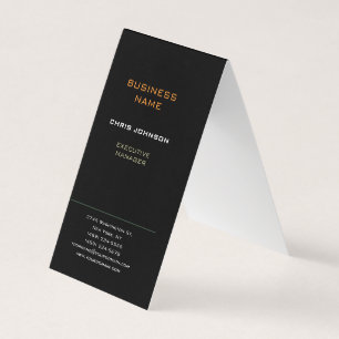 Modern Professional Rich Black Plain Business Card