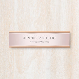 Modern Professional Rose Gold Elegant Template Door Sign