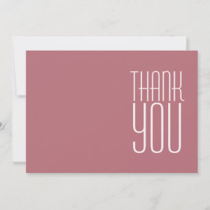 Modern Professional Rose Gold Minimalist Thank You Card