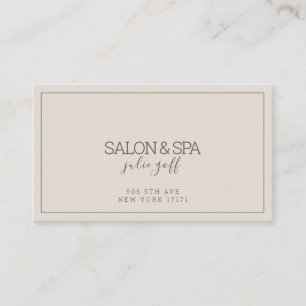 Modern Professional Salon & Spa Business Card