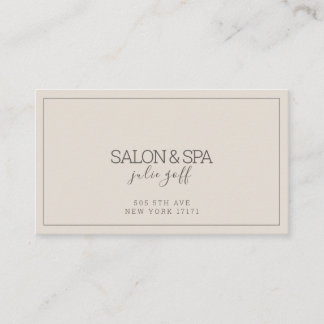 Modern Professional Salon & Spa Business Card