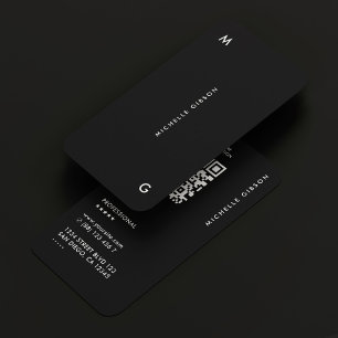 Modern Professional Simple Black  Business Card