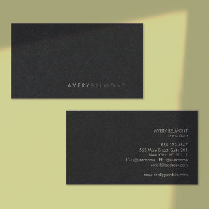 Modern Professional Simple Black Business Card