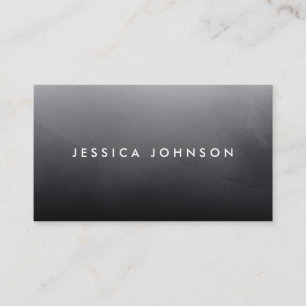 Modern Professional Simple Dark Charcoal Ombre Business Card