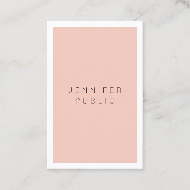 Modern Professional Simple Elegant Minimalist Business Card (Front)