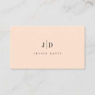 Modern Professional Simple Monogram Business Card