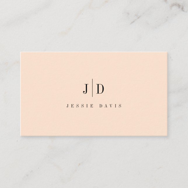 Modern Professional Simple Monogram  Business Card (Front)