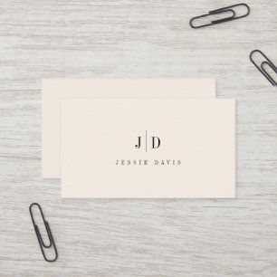 Modern Professional Simple Monogram Business Card
