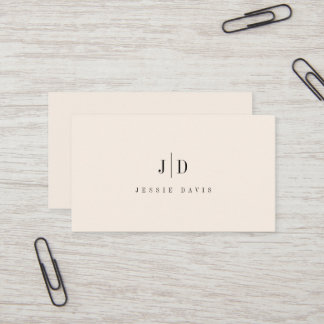 Modern Professional Simple Monogram Business Card