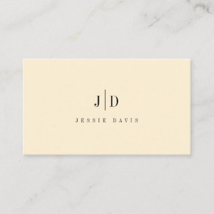 Modern Professional Simple Monogram Business Card