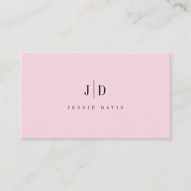 Modern Professional Simple Monogram  Business Card (Front)